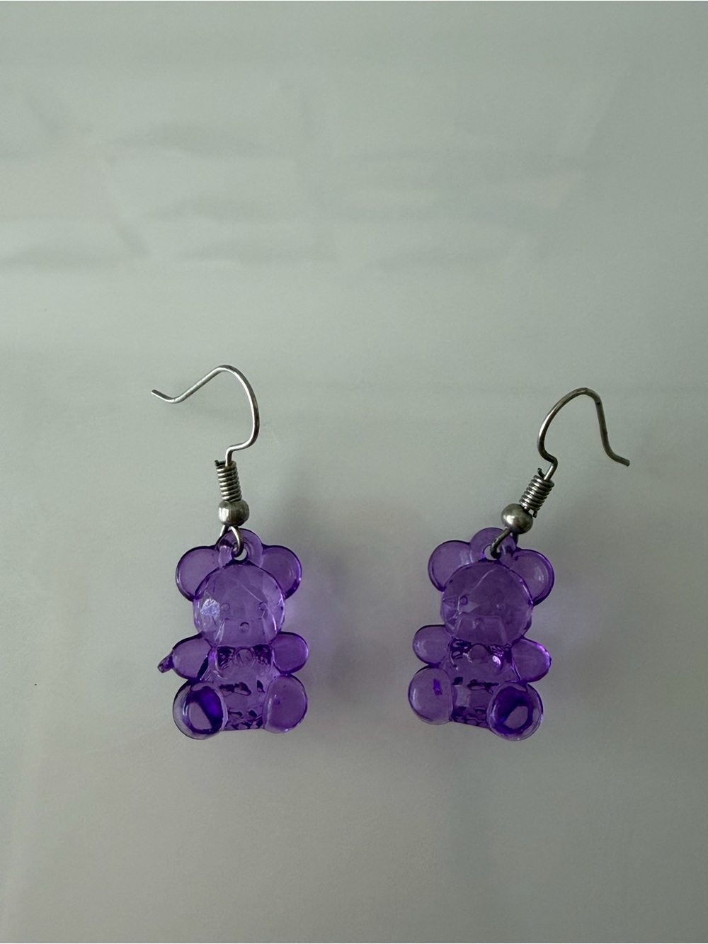Purple Gummy Bear Dangle Earrings - Unbranded
